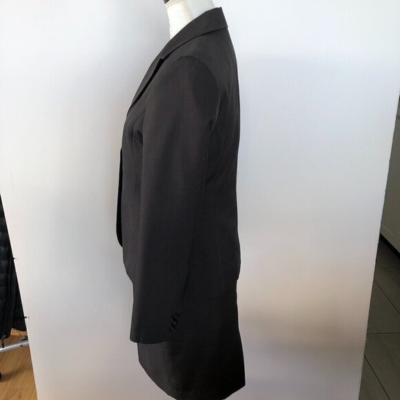 VALENTINO CHRISTY PARIS Women 3 Piece Custom Made Suit  Dark Grey  Black Line SM - Picture 4 of 16